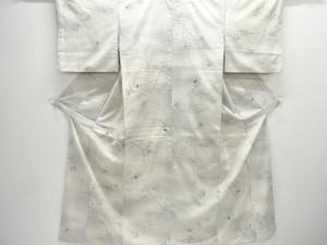 枝の実模様手織り紬着物